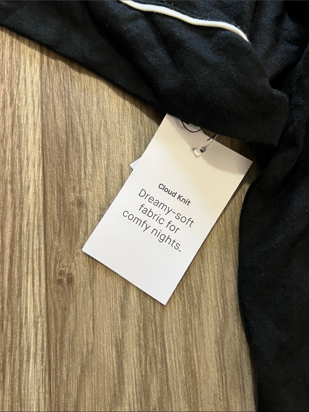 NWT- AUDEN Cloud-Knit Black Short Sleeve Pajama Shirt Sleepwear - Picture 9 of 10